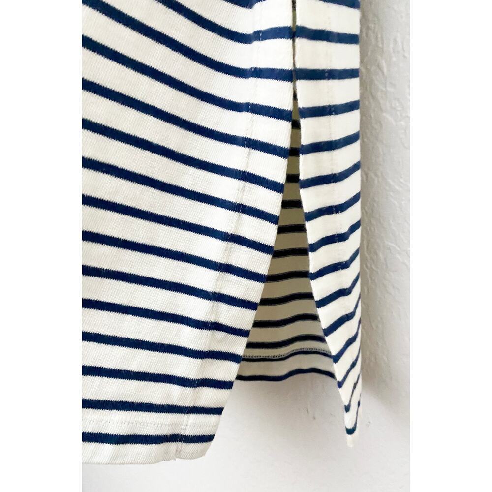 Rails Women's Taylin Chalk Navy Stripe Cotton Tank Midi Dress Belted Nautical L - Picture 8 of 13